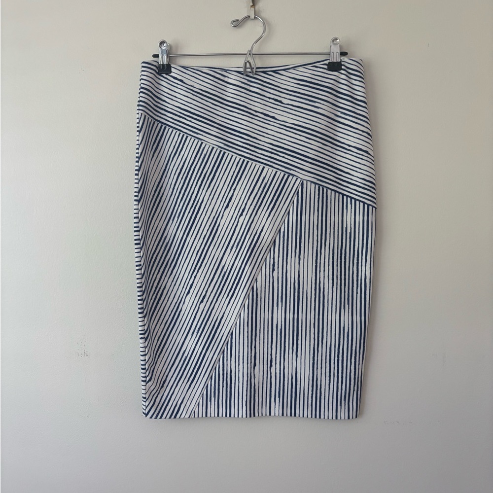 Striped Blue and White Women's Skirt